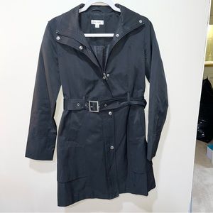 Dressbarn long black print jacket